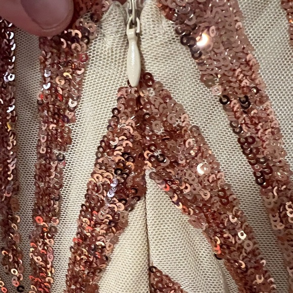 Fashion Nova Radiant Gold and Brown Backless Dress - Picture 7 of 9